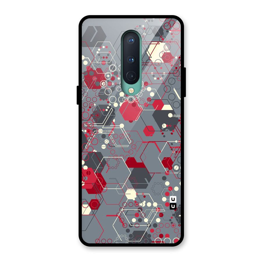 Hexagons Pattern Glass Back Case for OnePlus 8