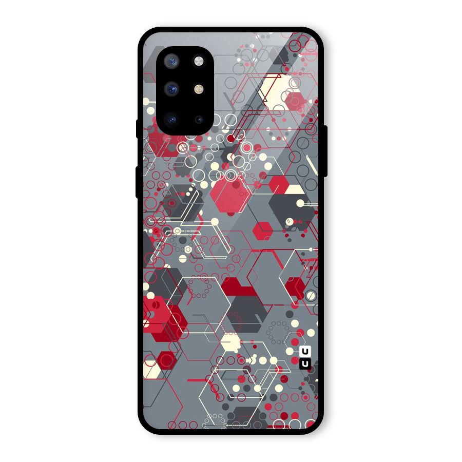 Hexagons Pattern Glass Back Case for OnePlus 8T