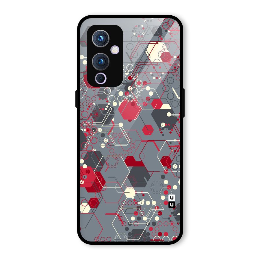 Hexagons Pattern Glass Back Case for OnePlus 9