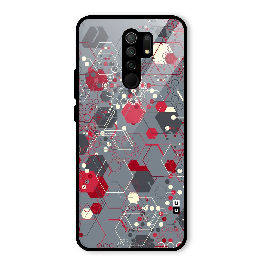 Hexagons Pattern Glass Back Case for Poco M2