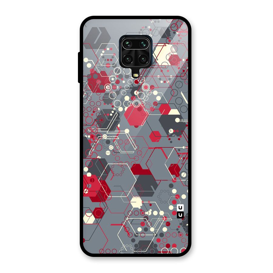 Hexagons Pattern Glass Back Case for Poco M2 Pro