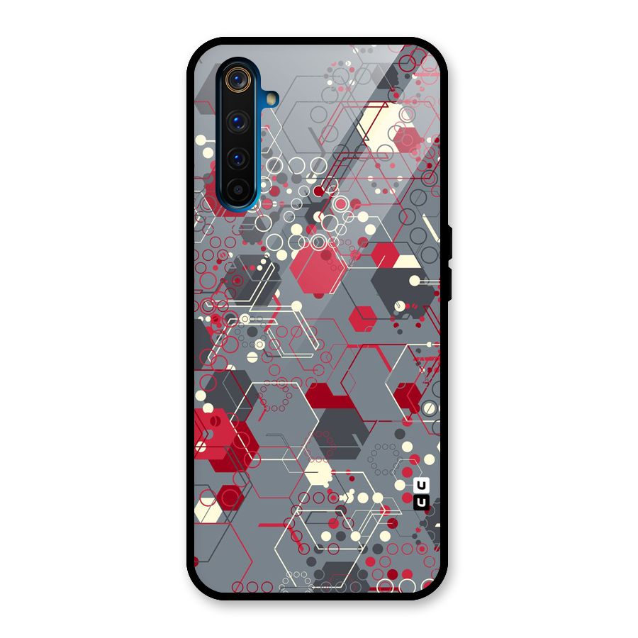 Hexagons Pattern Glass Back Case for Realme 6 Pro