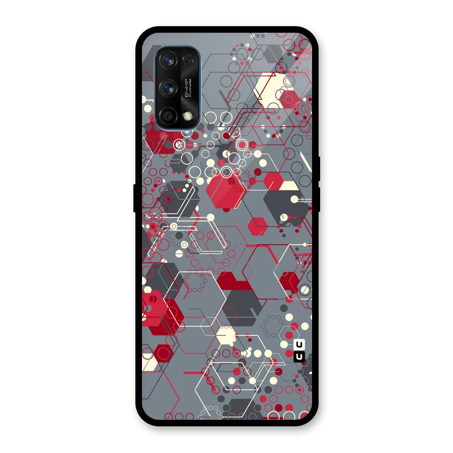 Hexagons Pattern Glass Back Case for Realme 7 Pro