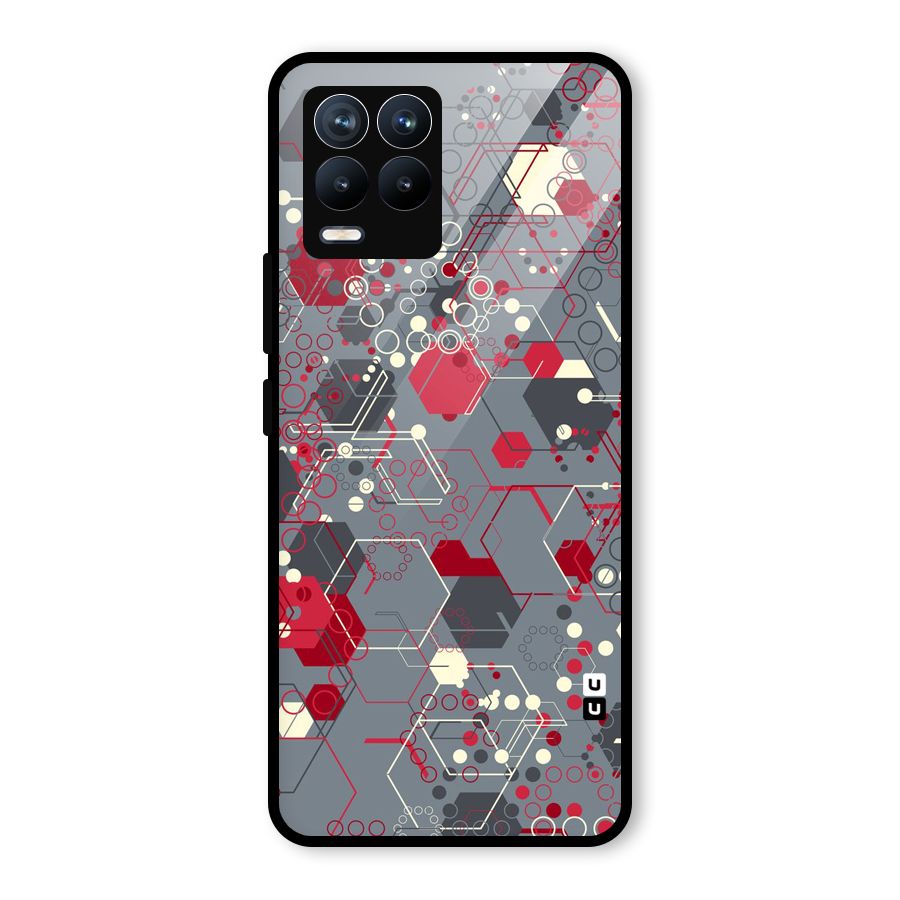 Hexagons Pattern Glass Back Case for Realme 8 Pro