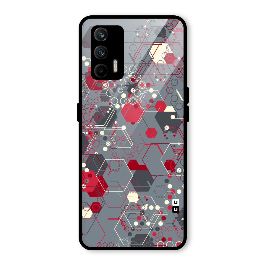 Hexagons Pattern Glass Back Case for Realme GT 5G