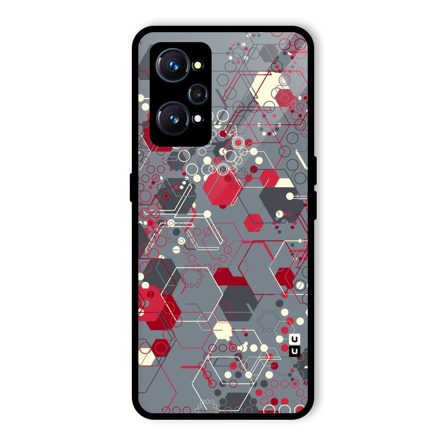Hexagons Pattern Glass Back Case for Realme GT Neo2