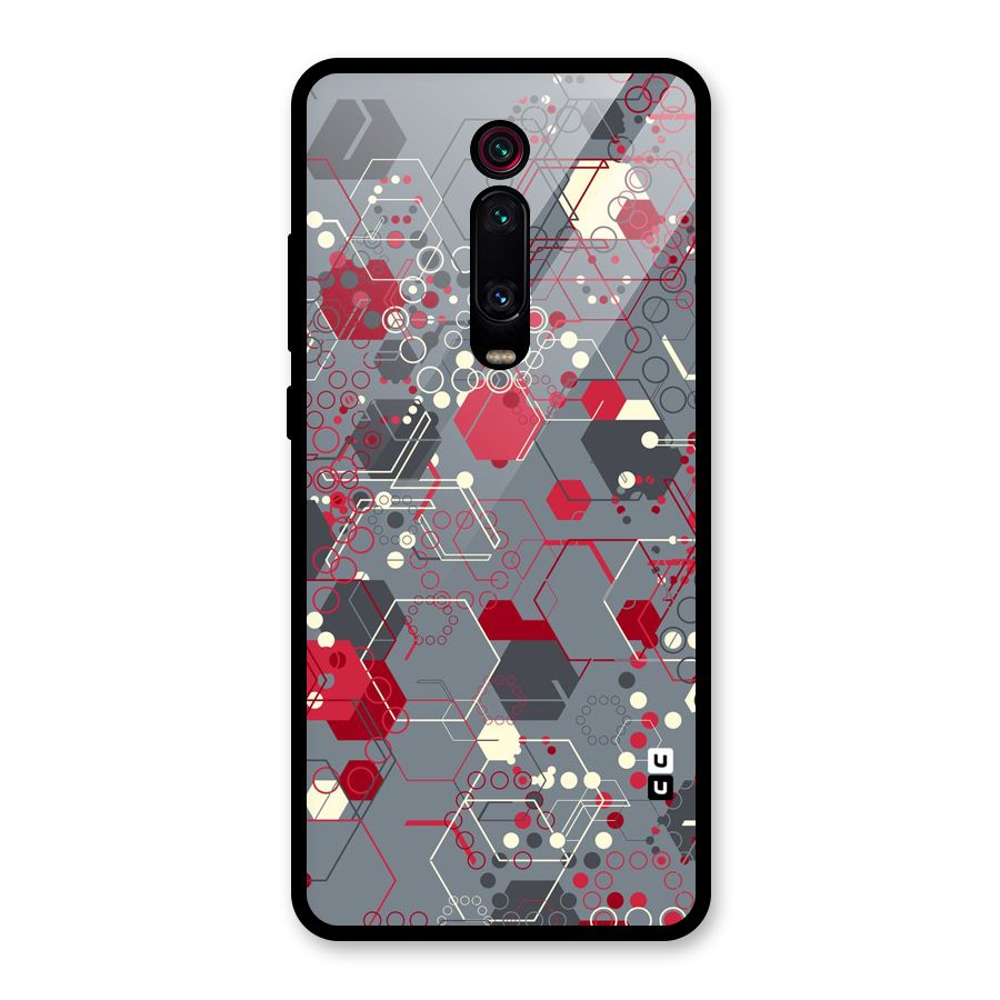 Hexagons Pattern Glass Back Case for Redmi K20