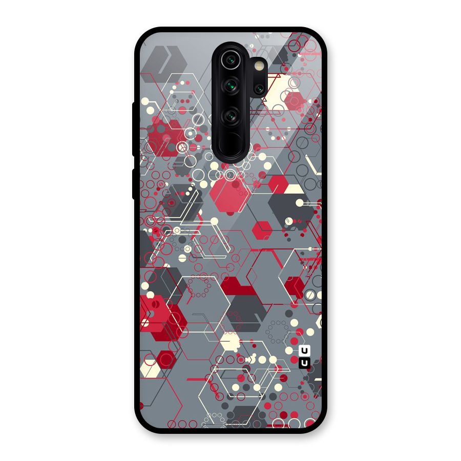 Hexagons Pattern Glass Back Case for Redmi Note 8 Pro