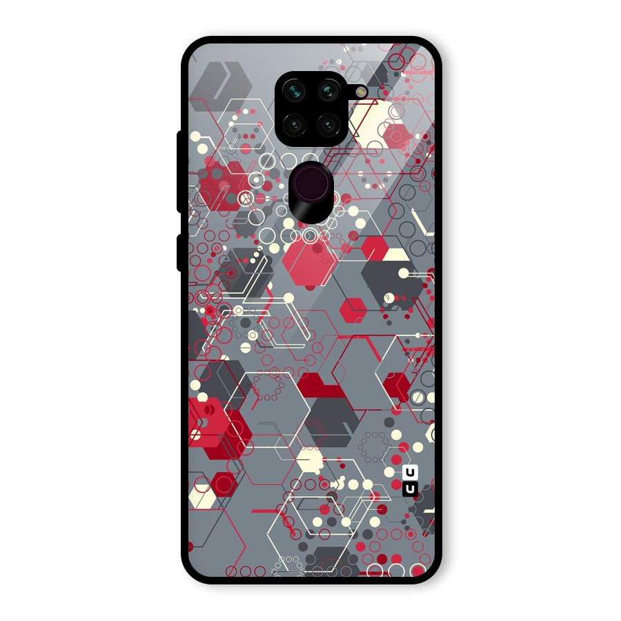 Hexagons Pattern Glass Back Case for Redmi Note 9