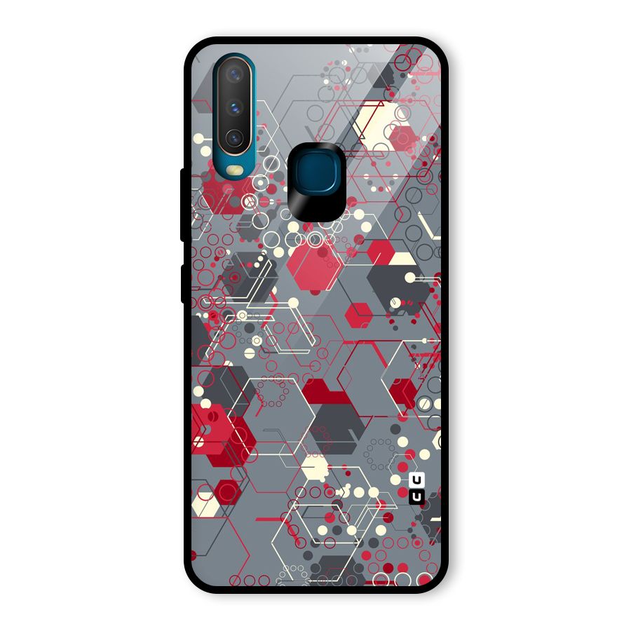 Hexagons Pattern Glass Back Case for Vivo U10