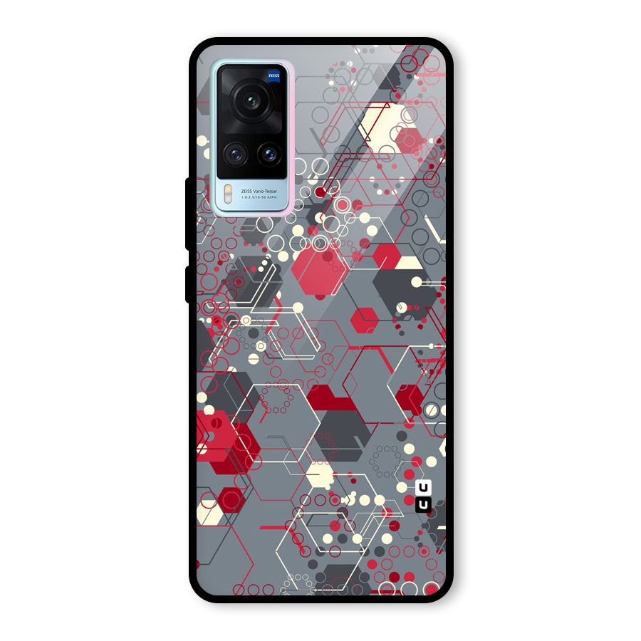 Hexagons Pattern Glass Back Case for Vivo X60