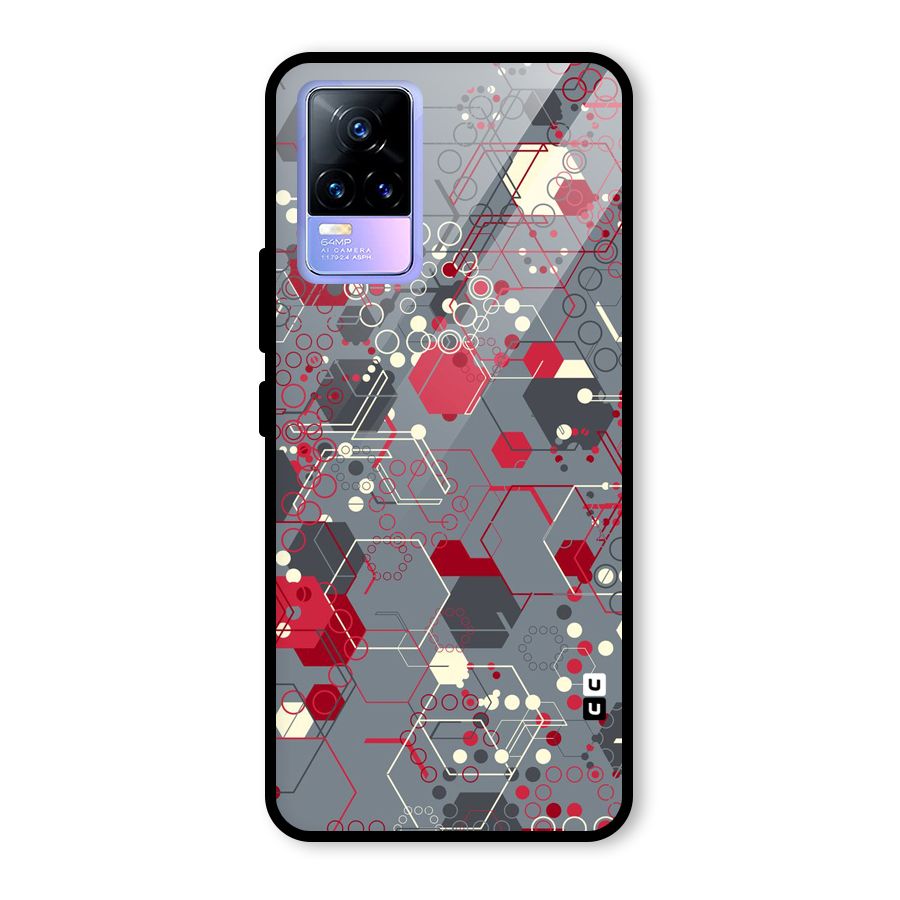 Hexagons Pattern Glass Back Case for Vivo Y73