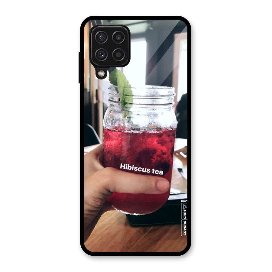 Hibiscus Tea Glass Back Case for Galaxy A22 4G