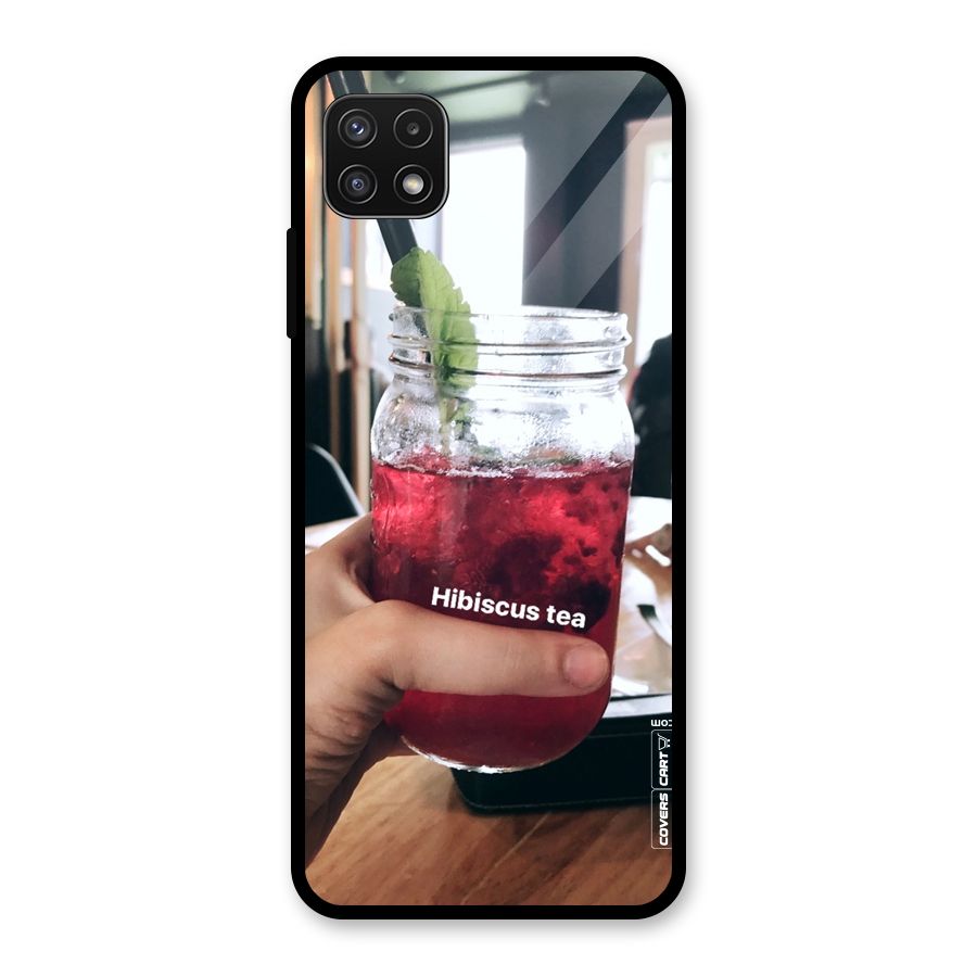 Hibiscus Tea Glass Back Case for Galaxy A22 5G