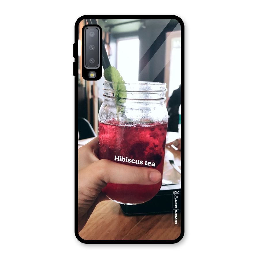Hibiscus Tea Glass Back Case for Galaxy A7 (2018)