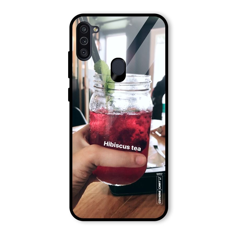 Hibiscus Tea Glass Back Case for Galaxy M11