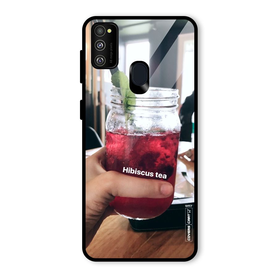 Hibiscus Tea Glass Back Case for Galaxy M30s