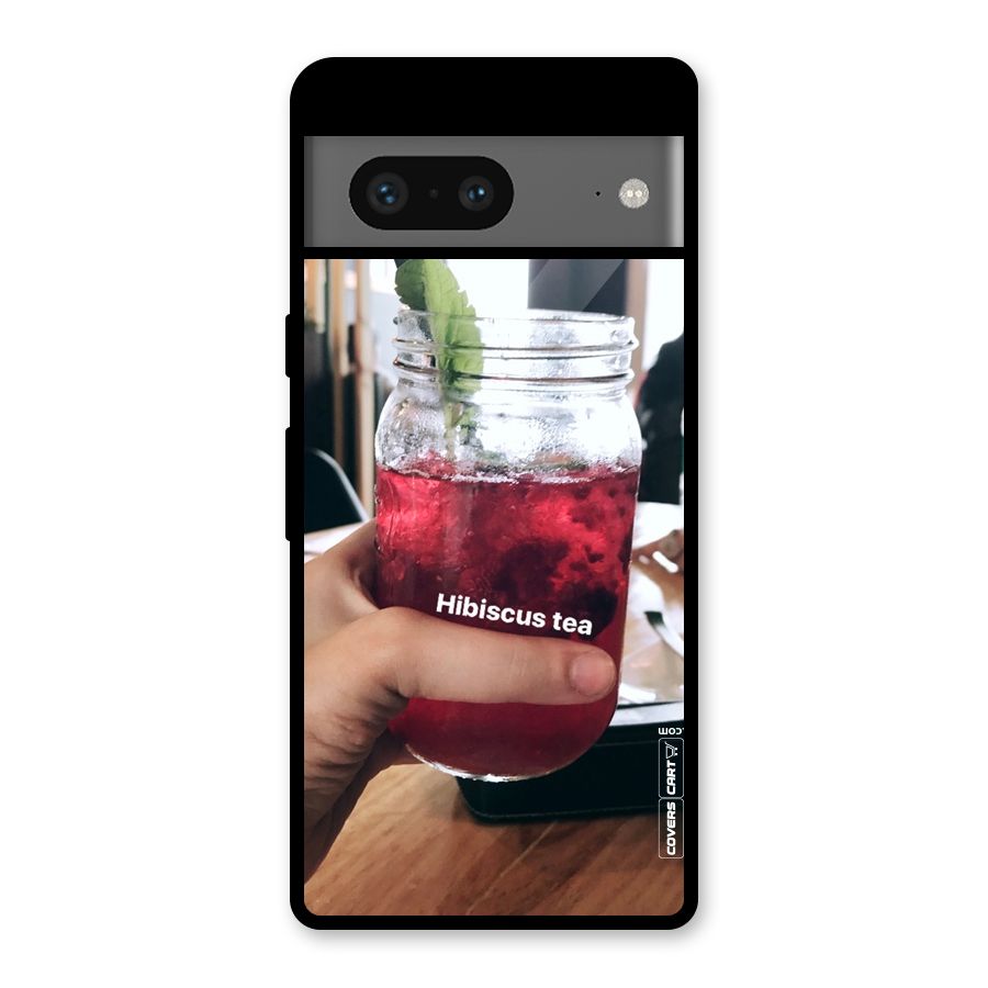 Hibiscus Tea Glass Back Case for Google Pixel 7