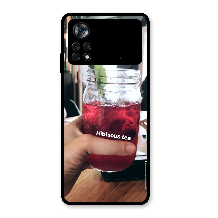 Hibiscus Tea Glass Back Case for Poco X4 Pro 5G