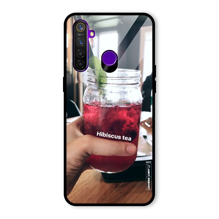 Hibiscus Tea Glass Back Case for Realme 5 Pro