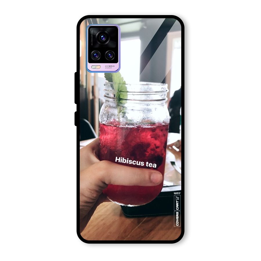 Hibiscus Tea Glass Back Case for Vivo V20 Pro