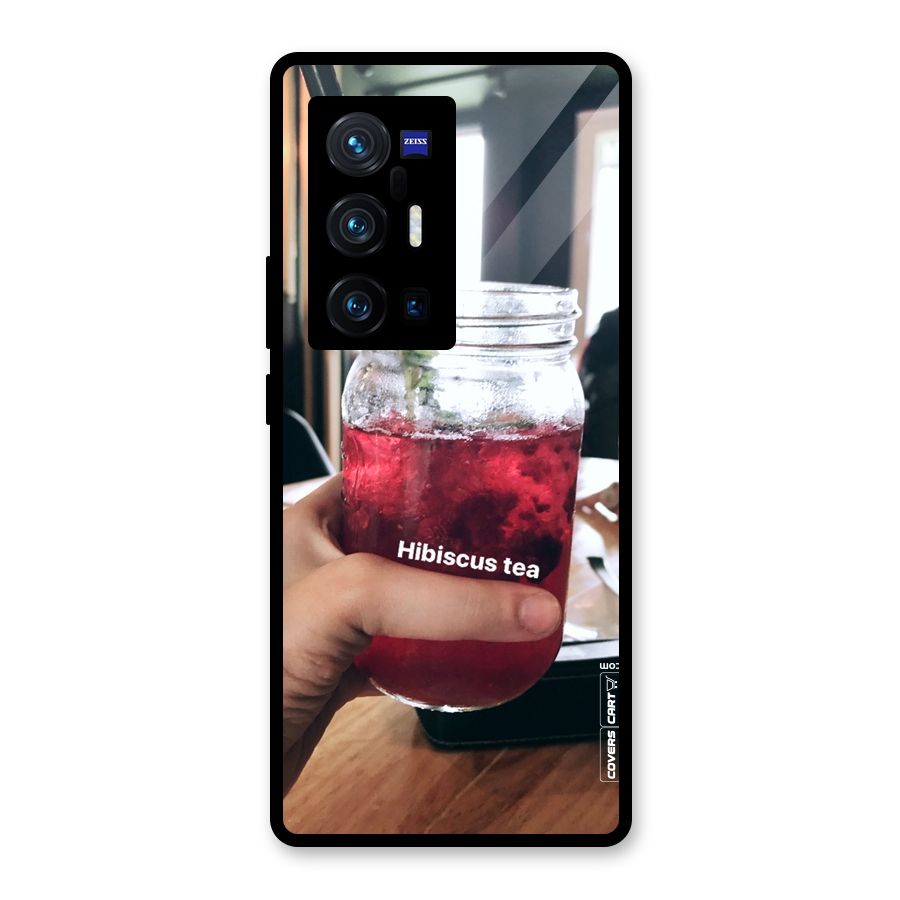 Hibiscus Tea Glass Back Case for Vivo X70 Pro Plus