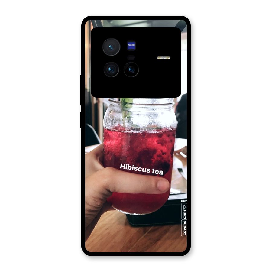 Hibiscus Tea Glass Back Case for Vivo X80