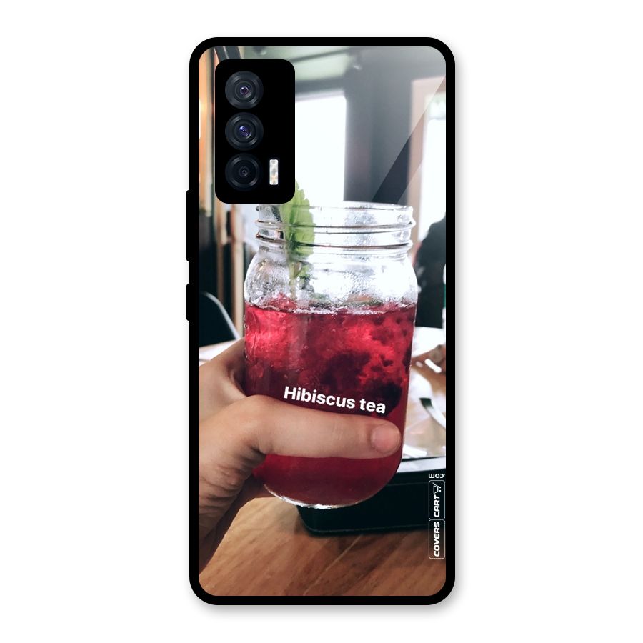 Hibiscus Tea Glass Back Case for Vivo iQOO 7 5G