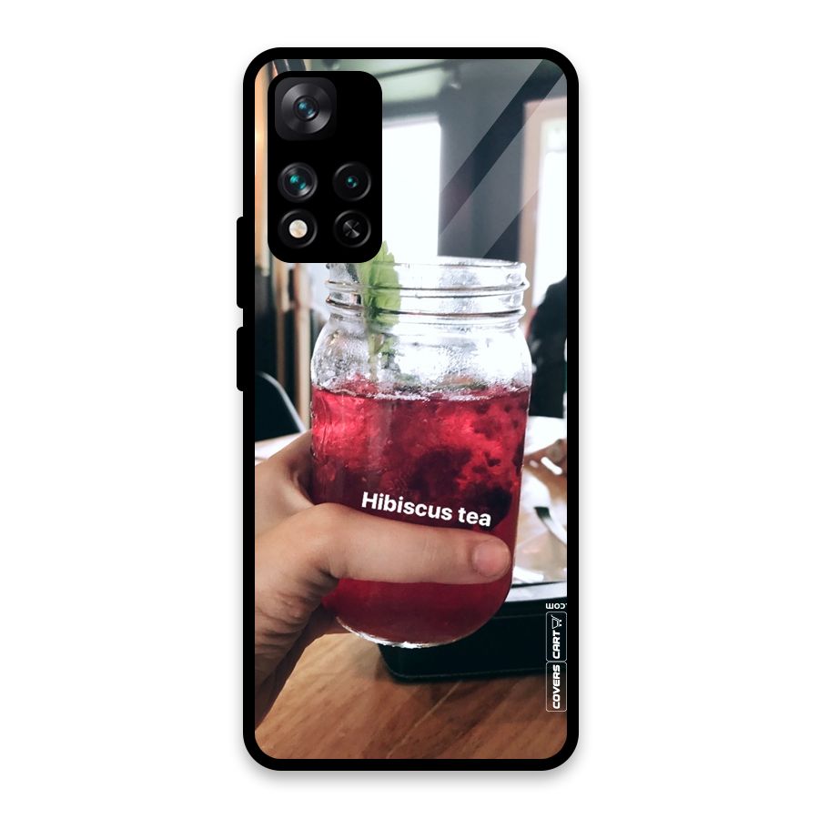 Hibiscus Tea Glass Back Case for Xiaomi 11i HyperCharge 5G