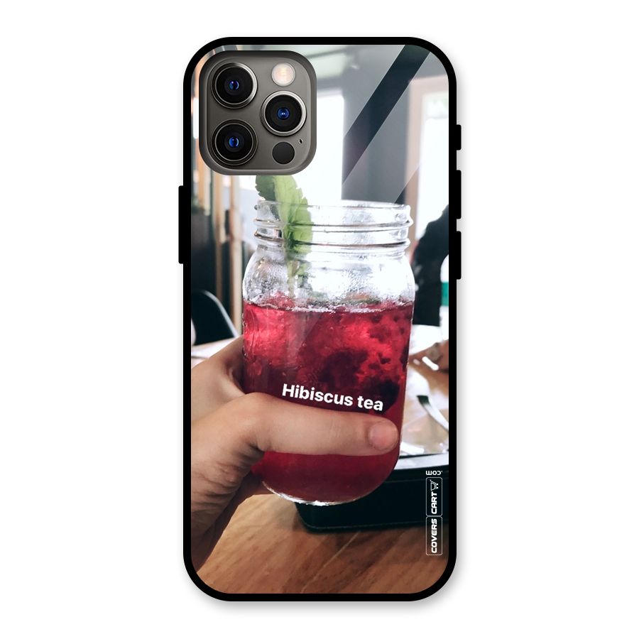 Hibiscus Tea Glass Back Case for iPhone 12 Pro