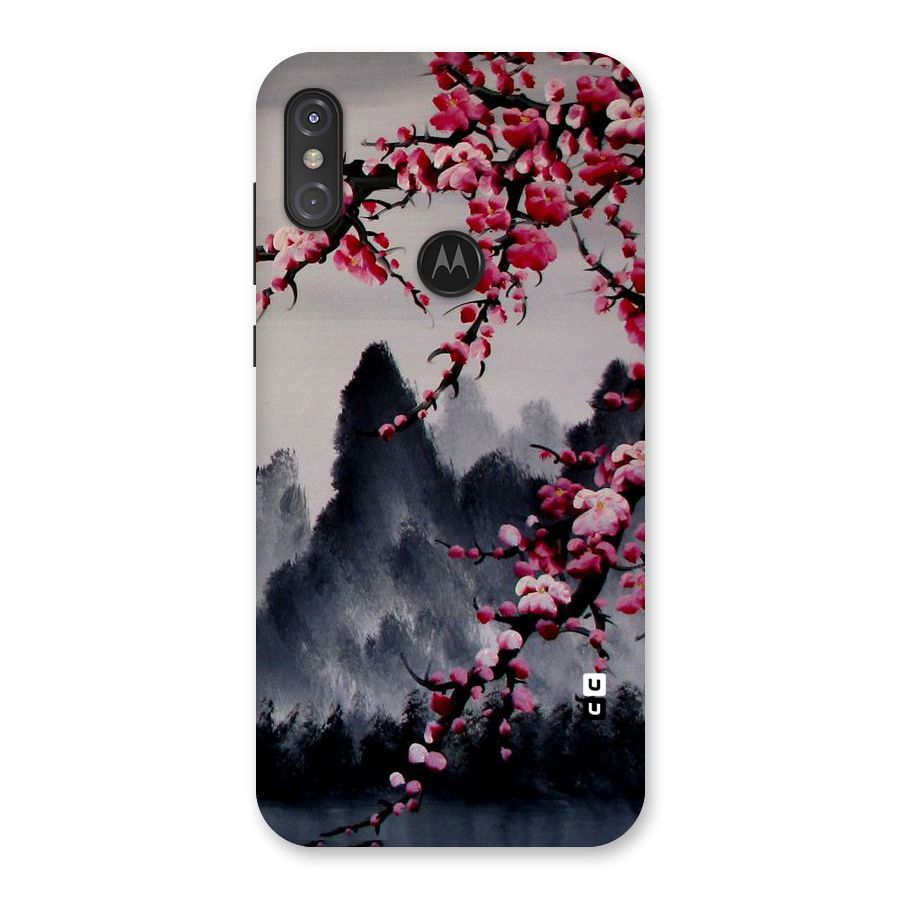 Hills And Blossoms Back Case for Motorola One Power