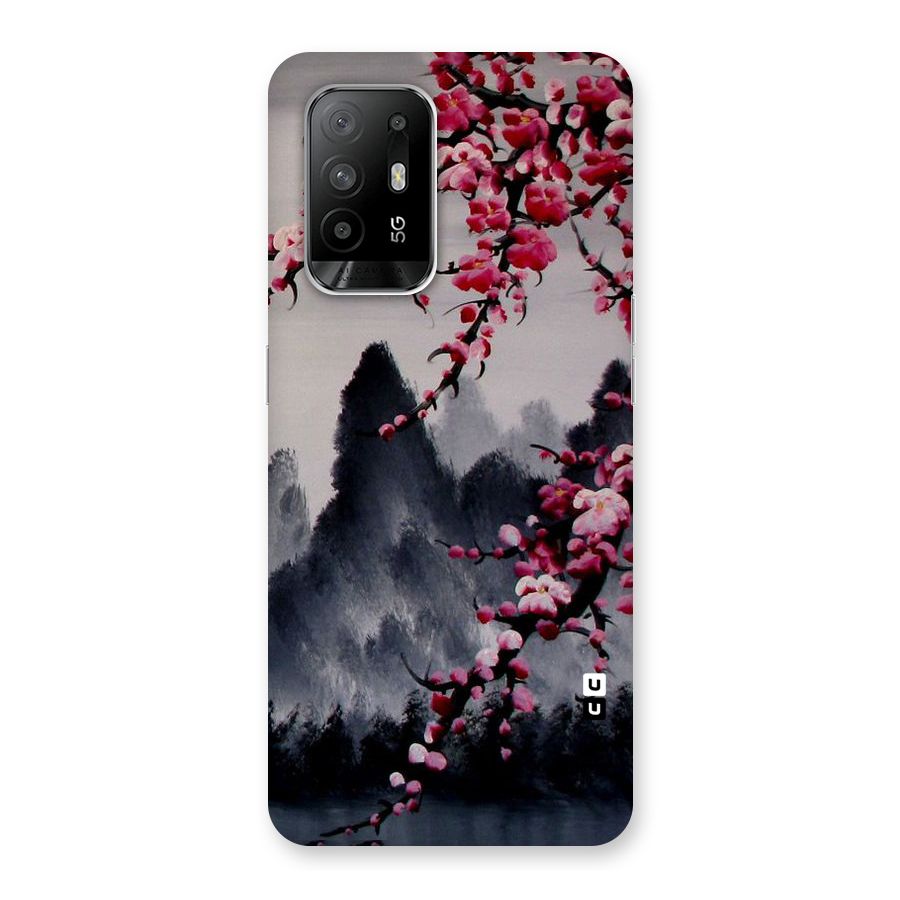 Hills And Blossoms Back Case for Oppo F19 Pro Plus 5G