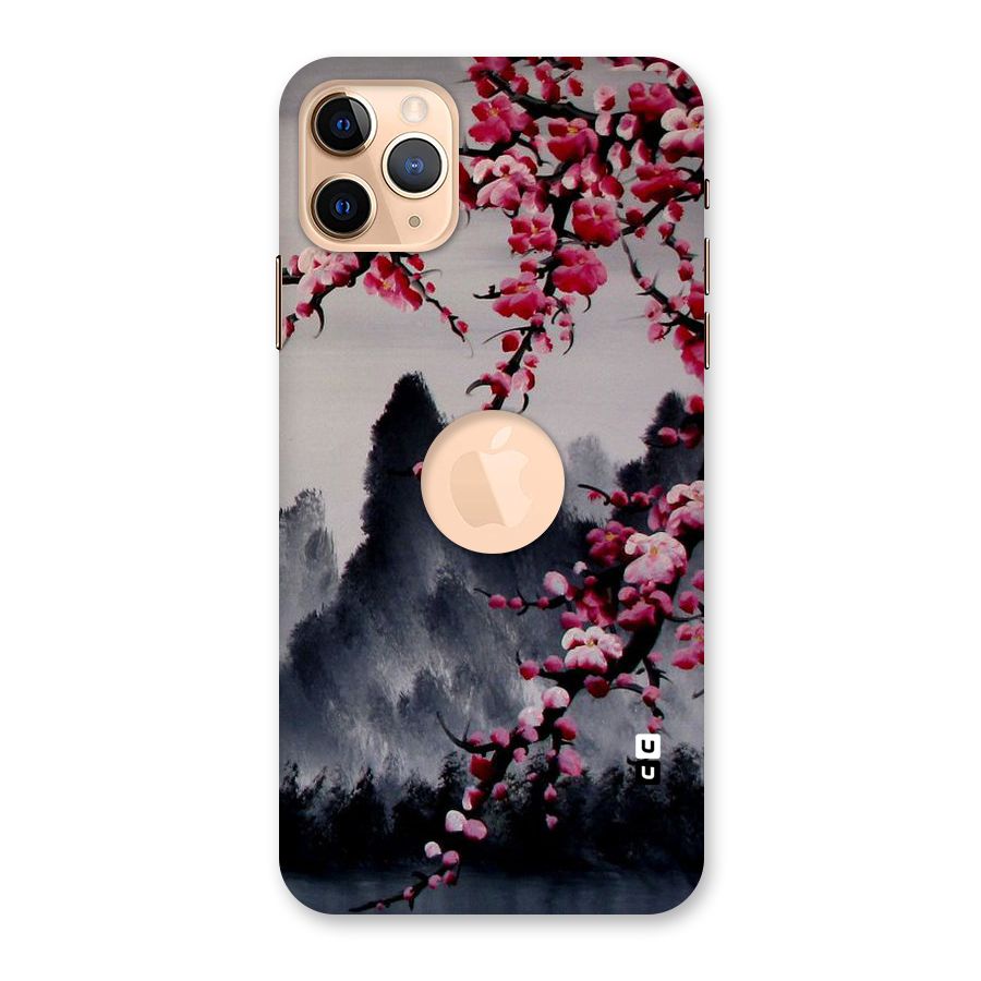 Hills And Blossoms Back Case for iPhone 11 Pro Max Logo Cut