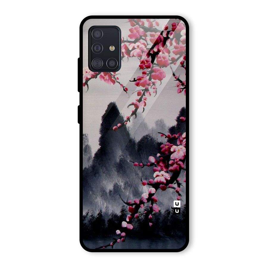 Hills And Blossoms Glass Back Case for Galaxy A51