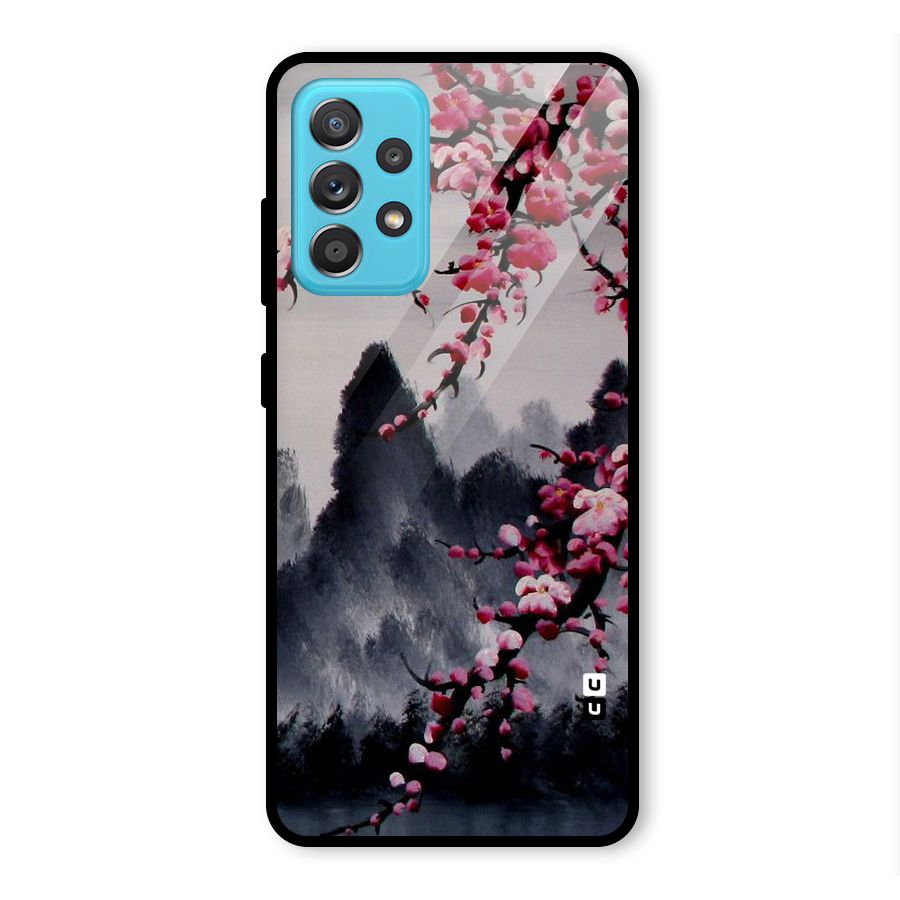 Hills And Blossoms Glass Back Case for Galaxy A52