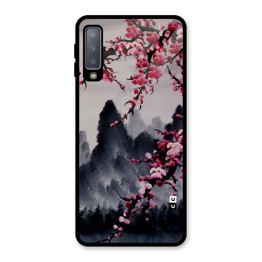 Hills And Blossoms Glass Back Case for Galaxy A7 (2018)