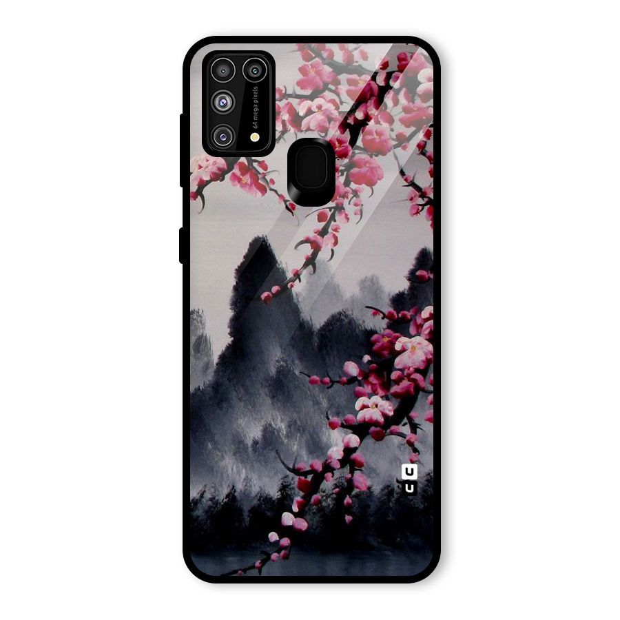 Hills And Blossoms Glass Back Case for Galaxy F41