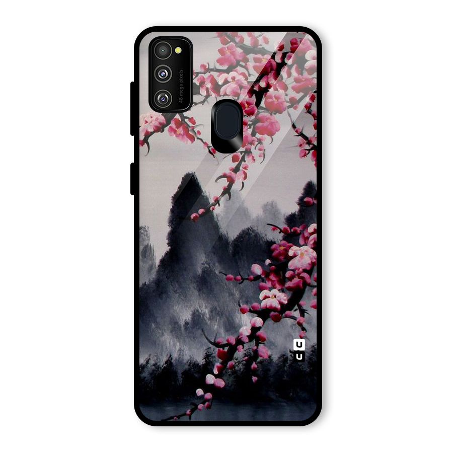 Hills And Blossoms Glass Back Case for Galaxy M30s