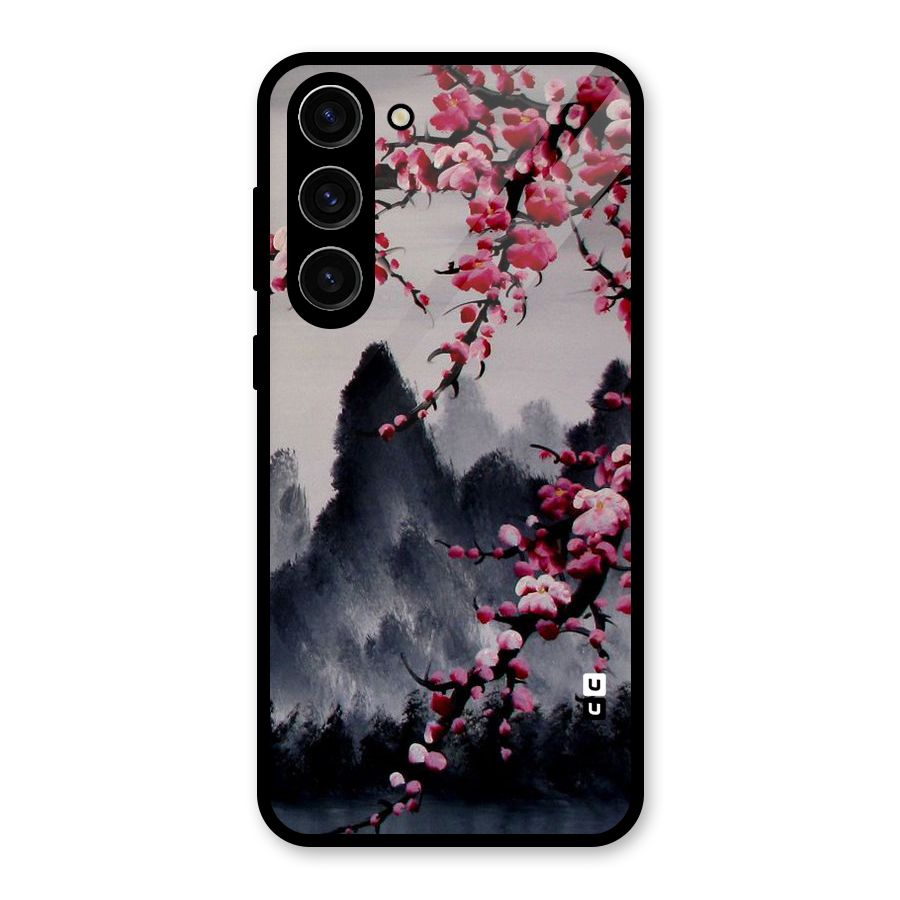 Hills And Blossoms Glass Back Case for Galaxy S23 Plus