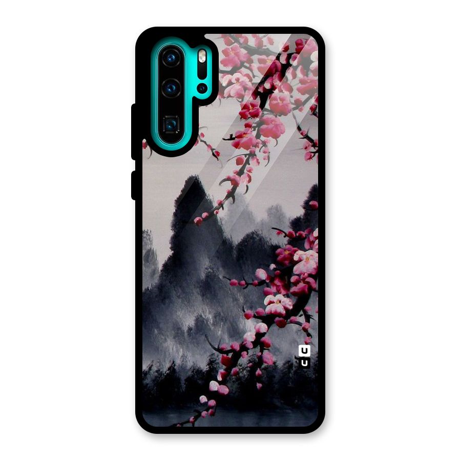 Hills And Blossoms Glass Back Case for Huawei P30 Pro