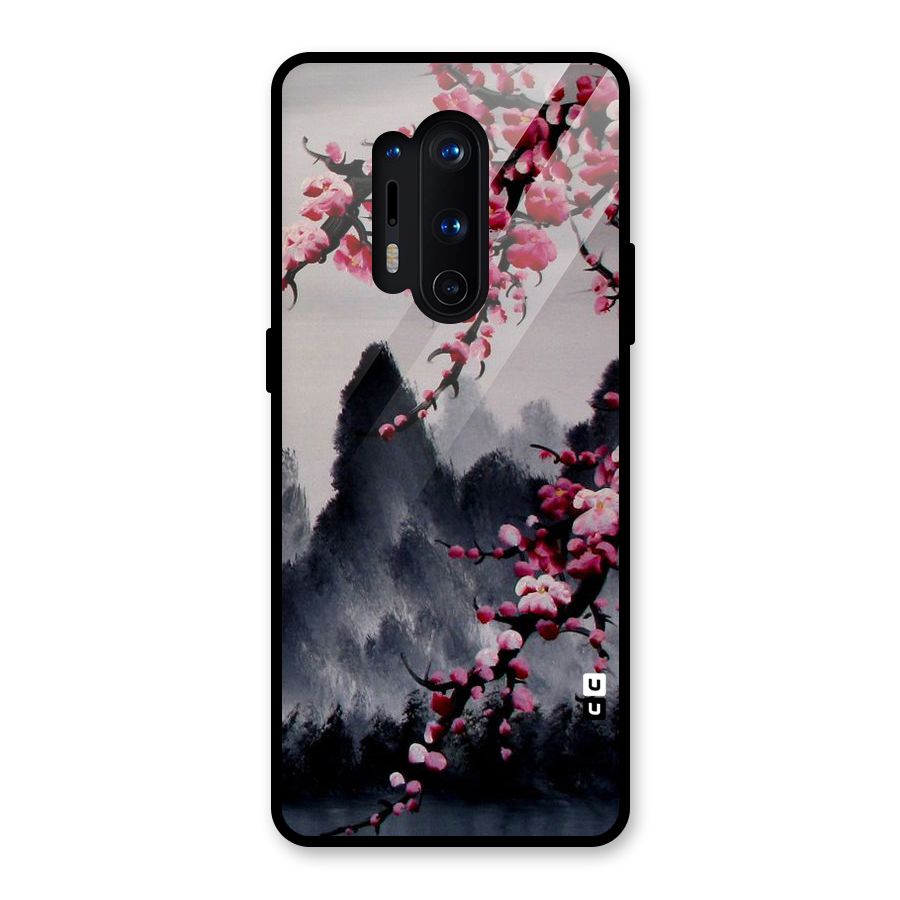 Hills And Blossoms Glass Back Case for OnePlus 8 Pro