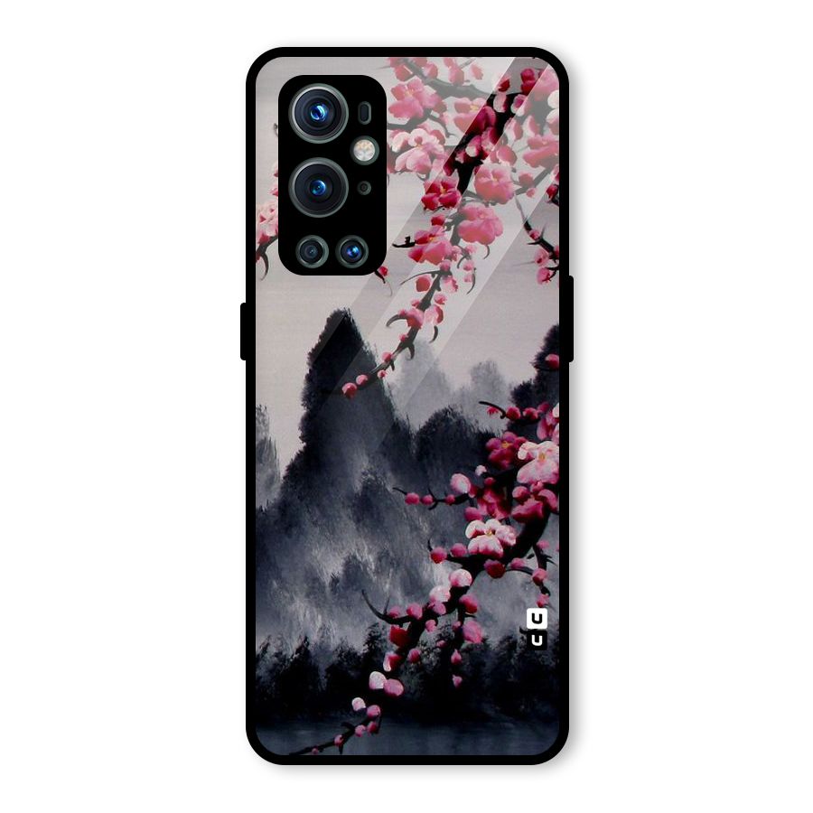 Hills And Blossoms Glass Back Case for OnePlus 9 Pro