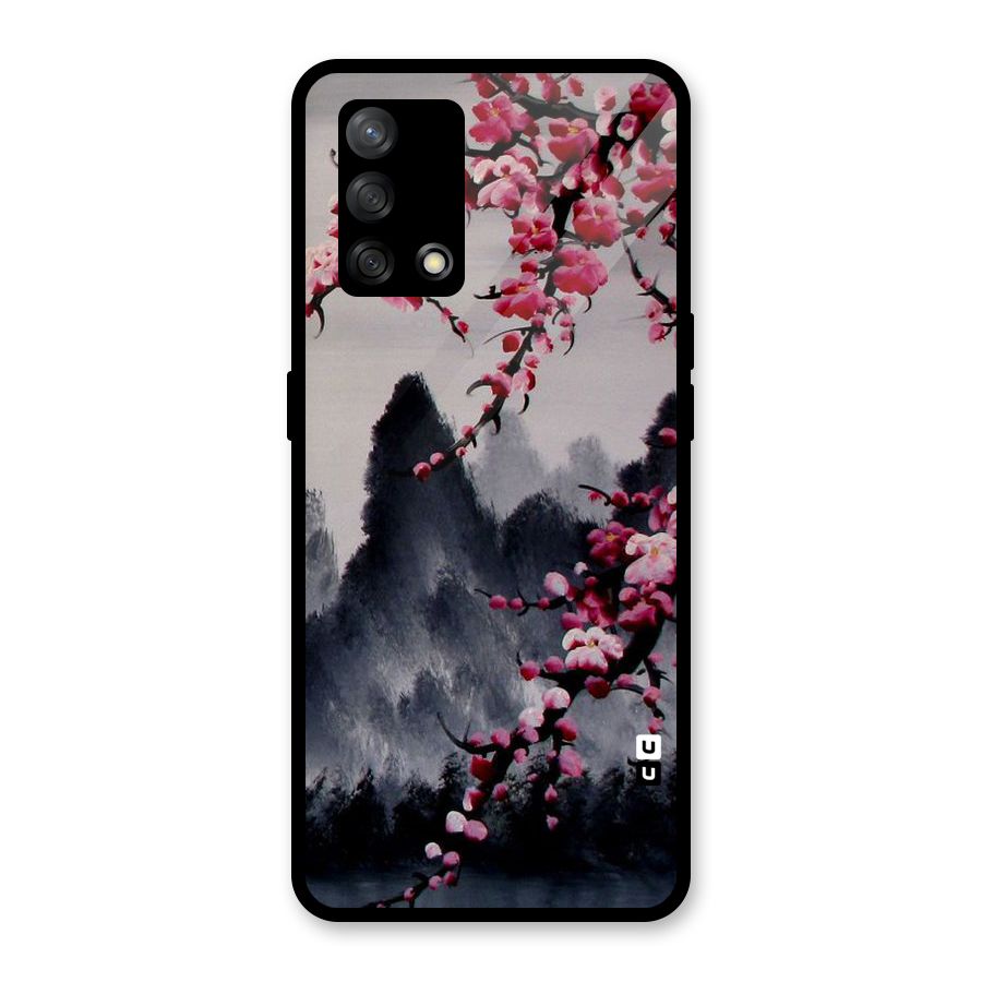 Hills And Blossoms Glass Back Case for Oppo F19