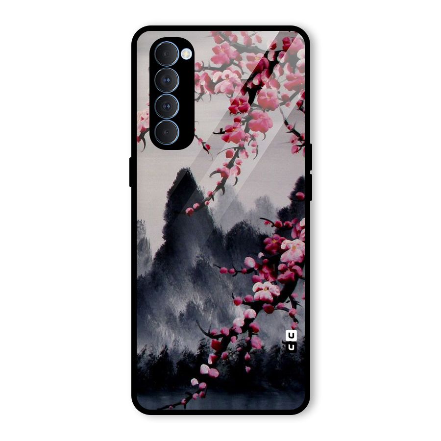 Hills And Blossoms Glass Back Case for Oppo Reno4 Pro