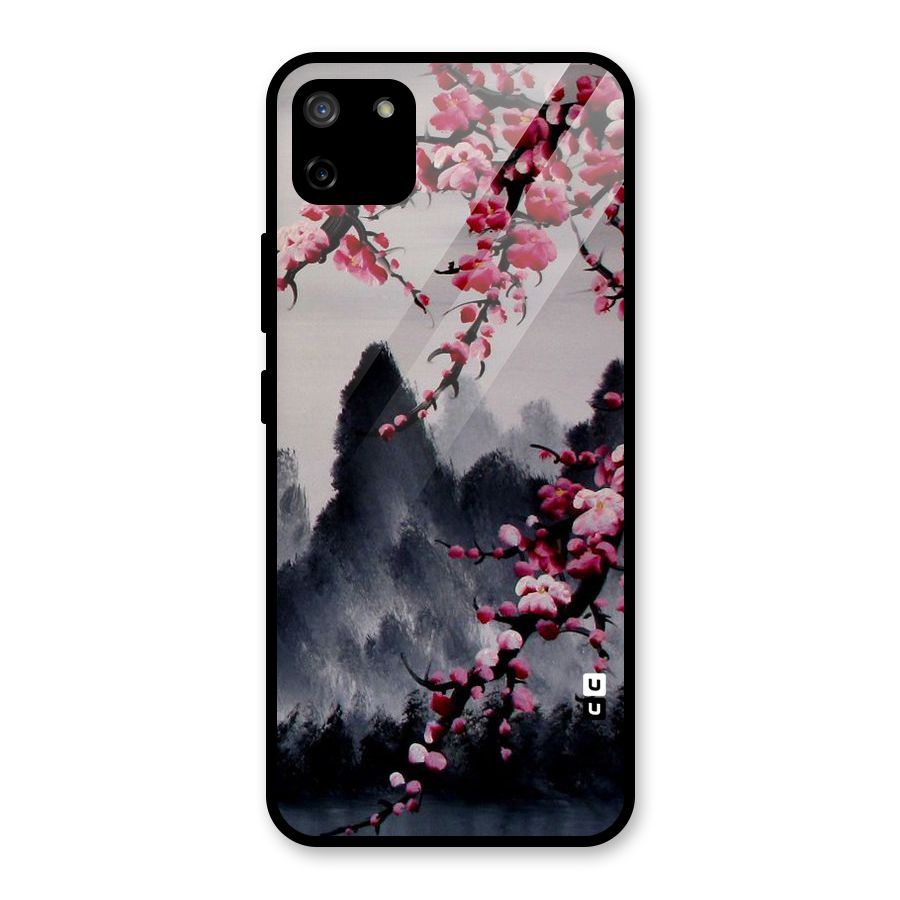 Hills And Blossoms Glass Back Case for Realme C11