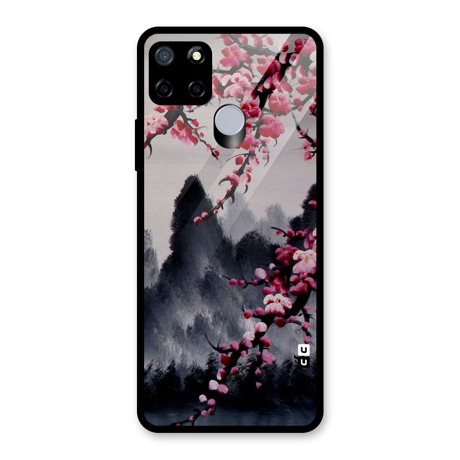 Hills And Blossoms Glass Back Case for Realme C12