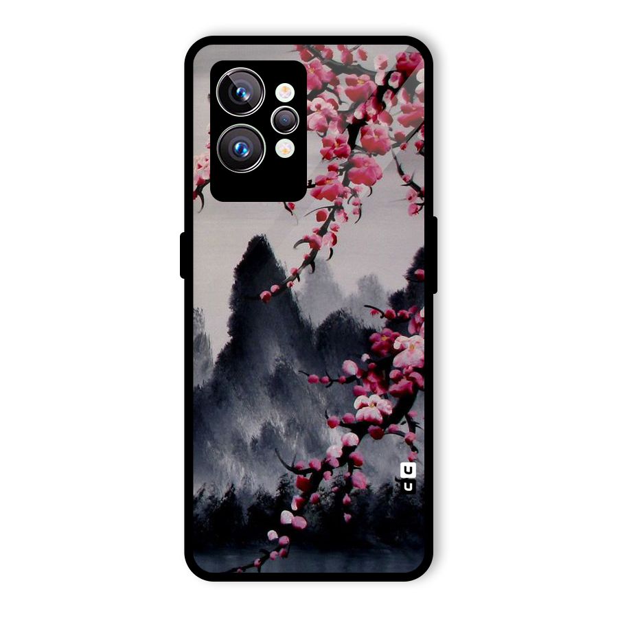 Hills And Blossoms Glass Back Case for Realme GT2 Pro