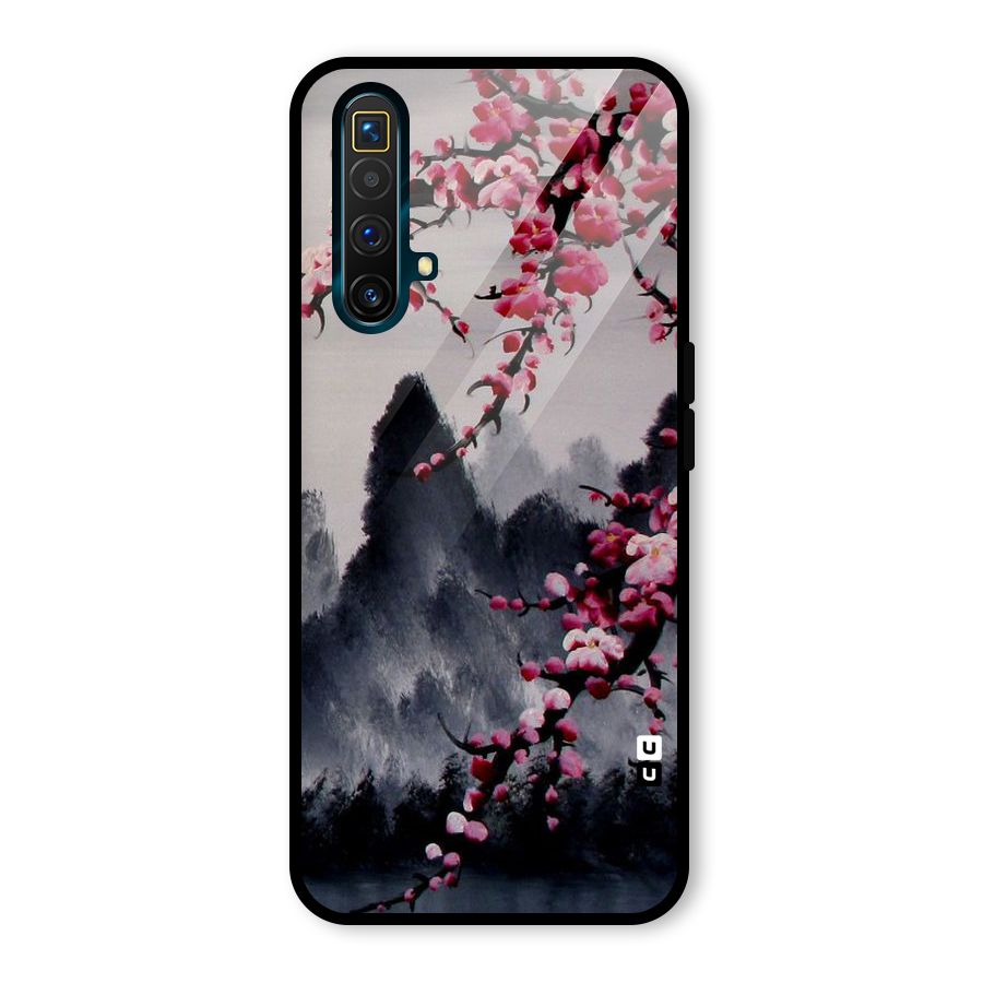 Hills And Blossoms Glass Back Case for Realme X3 SuperZoom