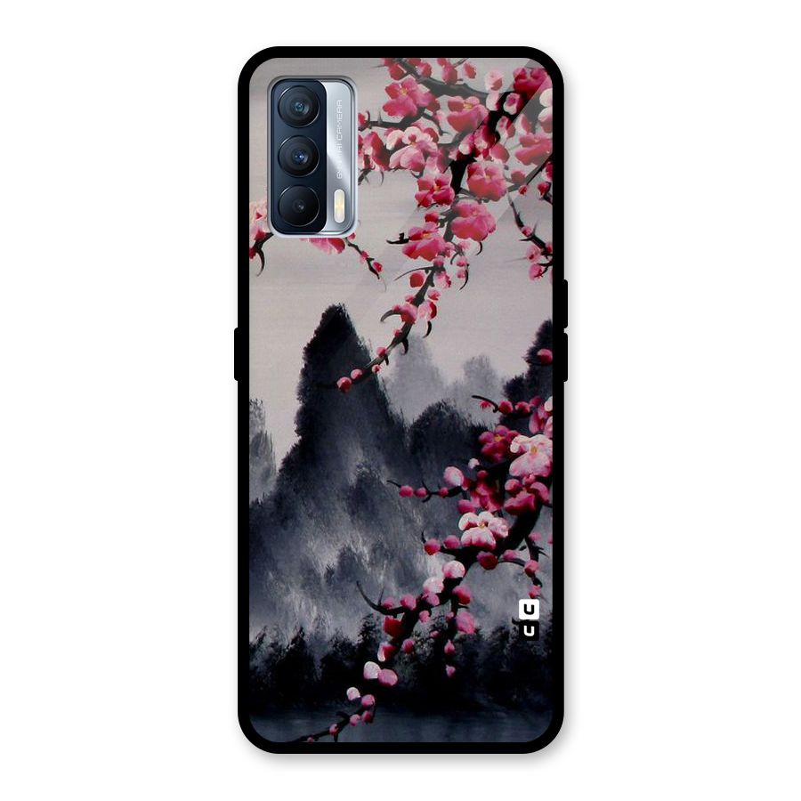 Hills And Blossoms Glass Back Case for Realme X7