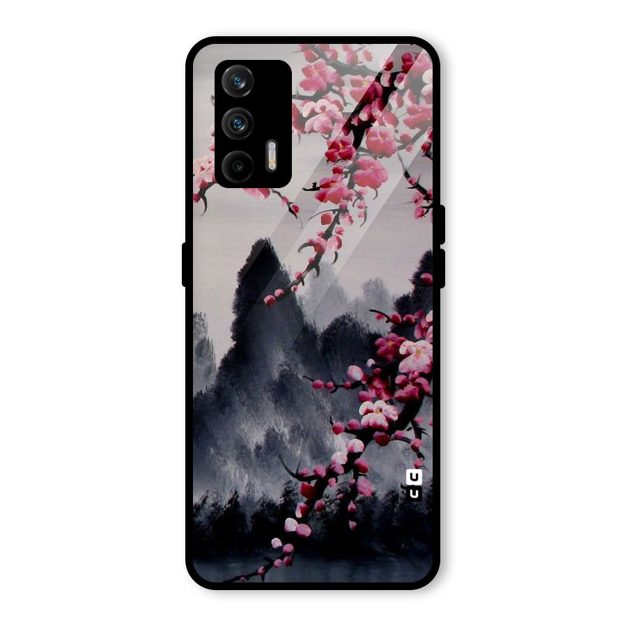 Hills And Blossoms Glass Back Case for Realme X7 Max